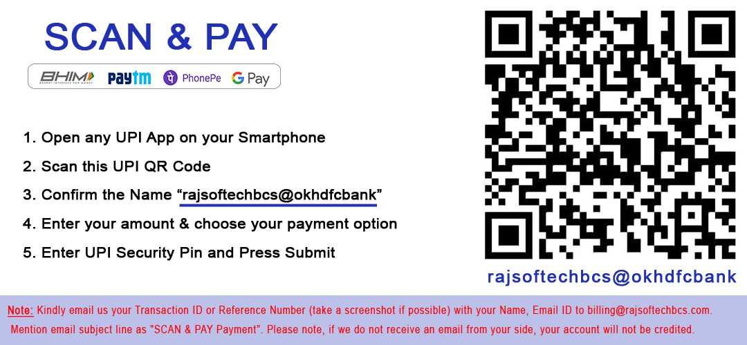 Raj Softech BCS UPI Payment